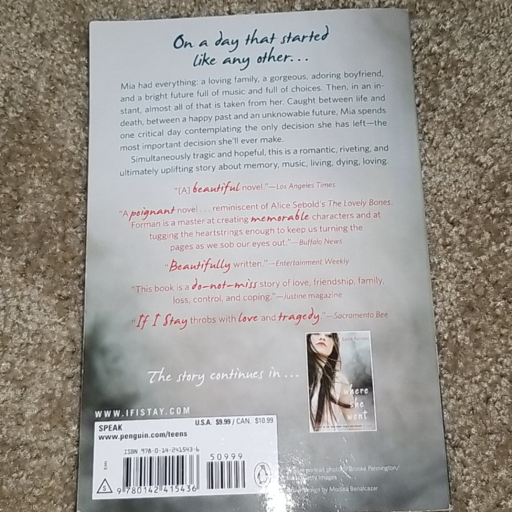 If I stay paperback book - Picture 2 of 2